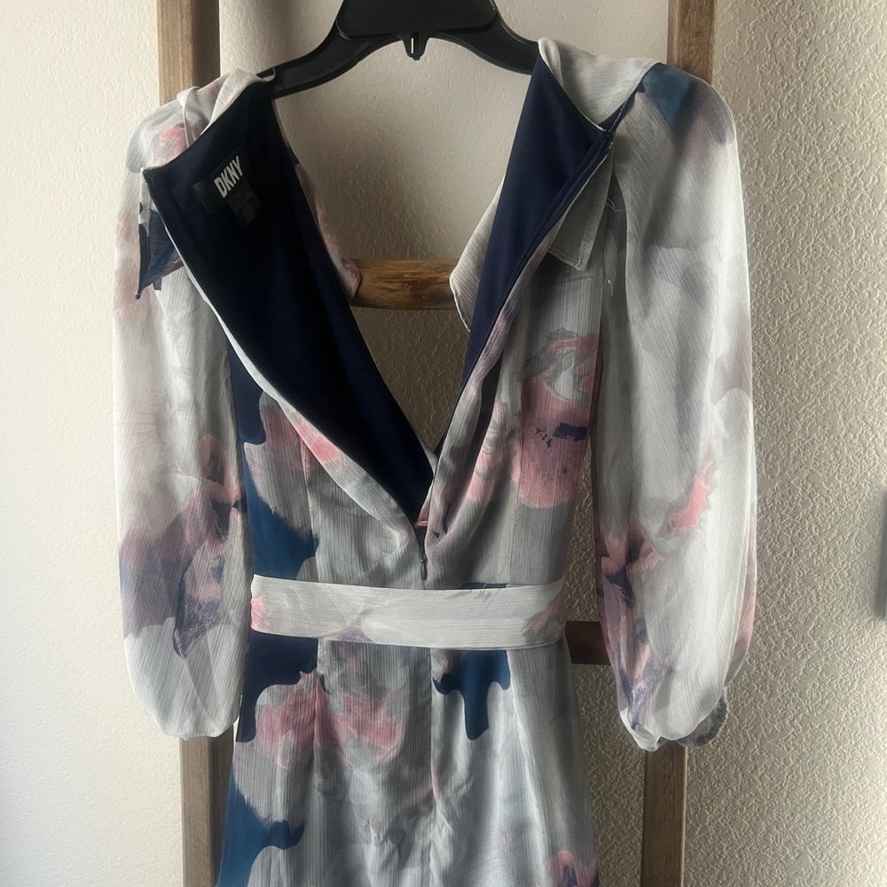 DNKY - nwt Floral Wrap Dress with Ruffle Detail - Picture 6 of 6